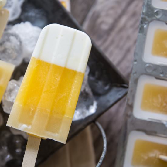 Tropical Candy Corn Popsicles
