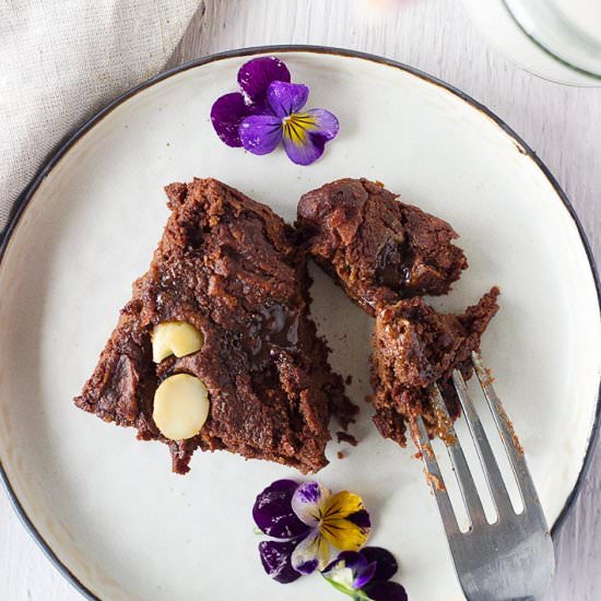 Salted Caramel Sweet Potato Brownie