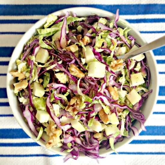 Fall Brussels Sprouts & Apple Slaw