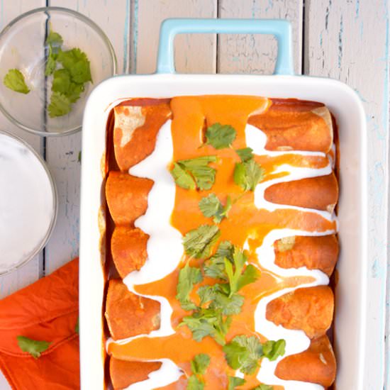 Chorizo-spiced Potato Enchiladas