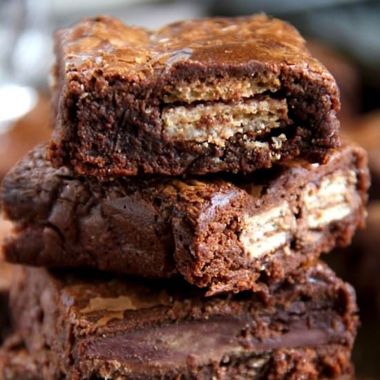 Flourless Candy Bar Brownies
