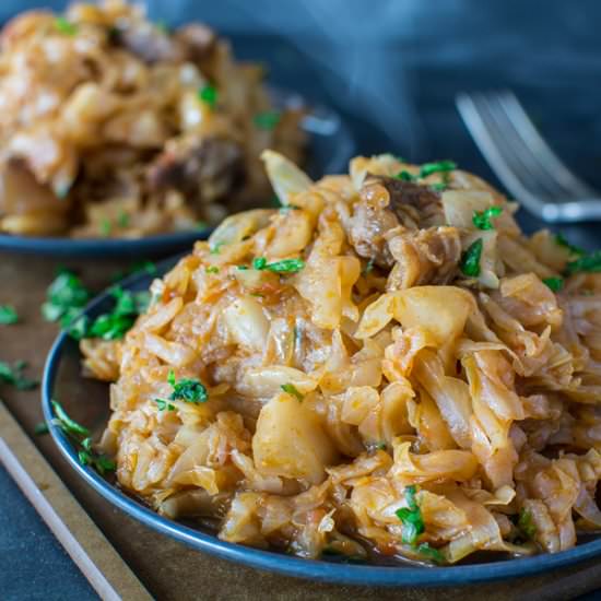 Sauteed Cabbage with Beef