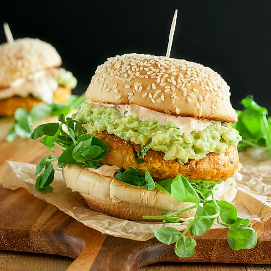Chipotle Pumpkin Veggie Burgers