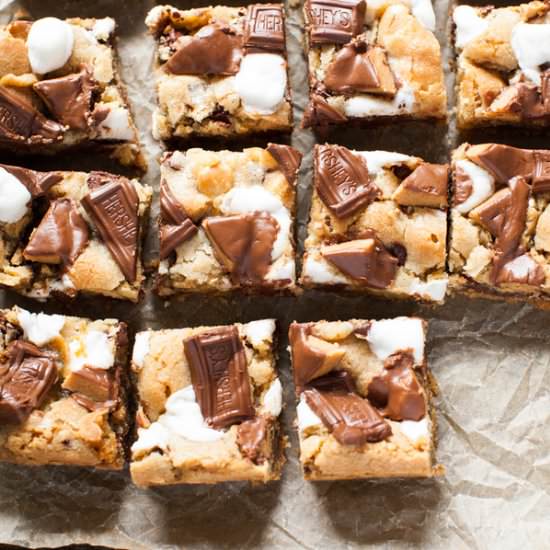 Peanut Butter S’mores Cookie Bars