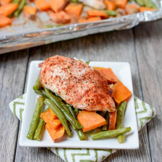One Pan Roasted Chicken and Vegetables