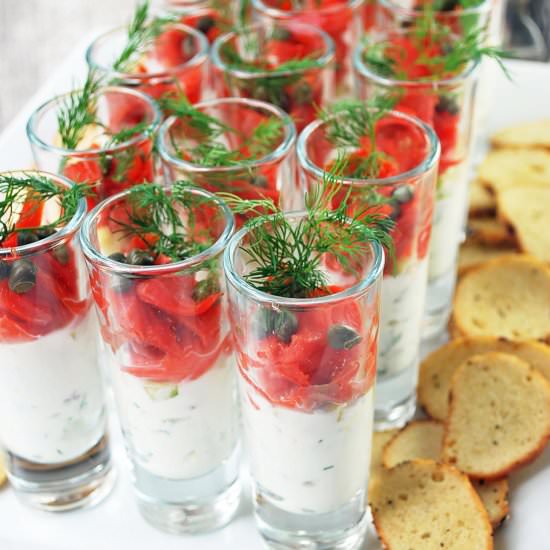 Smoked Salmon Shooters