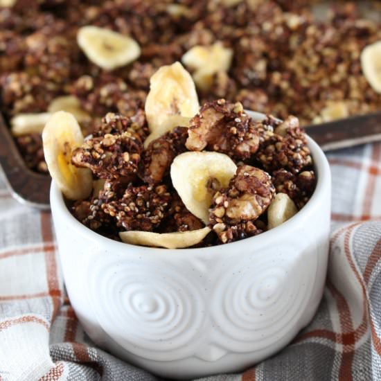 Mocha Banana Buckwheat Granola