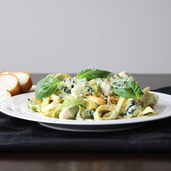 Basil Fettuccine Alfredo