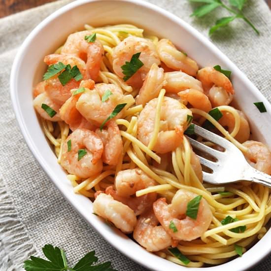 Shrimp and Parmesan Noodles