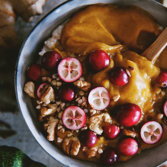 Autumn Porridge with Pumpkin Mousse