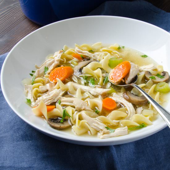Chicken Mushroom Noodle Soup
