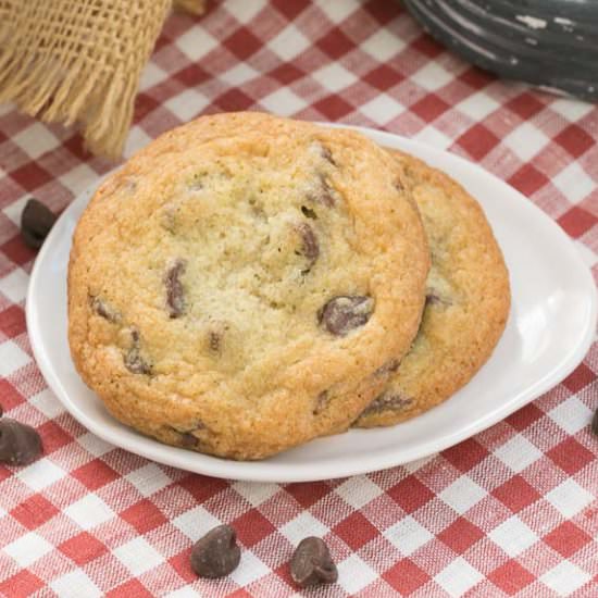 Thin Chewy Chocolate Chip Cookies