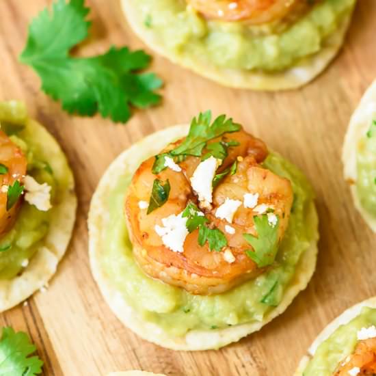 Spicy Guacamole Shrimp Bites