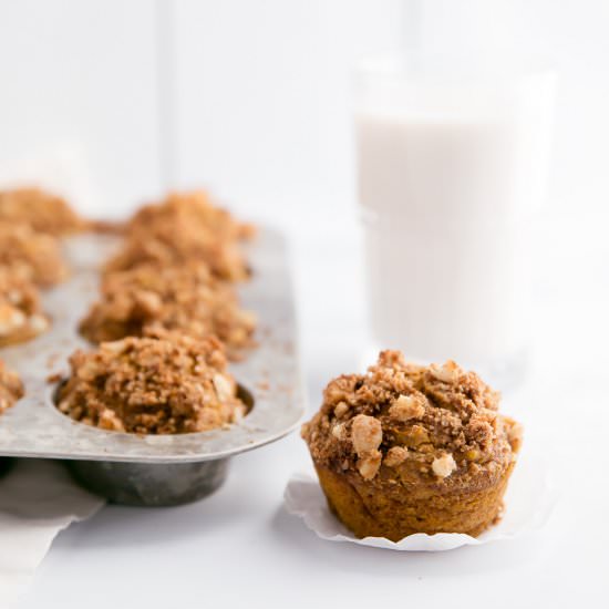 Healthy Pumpkin Banana Muffins