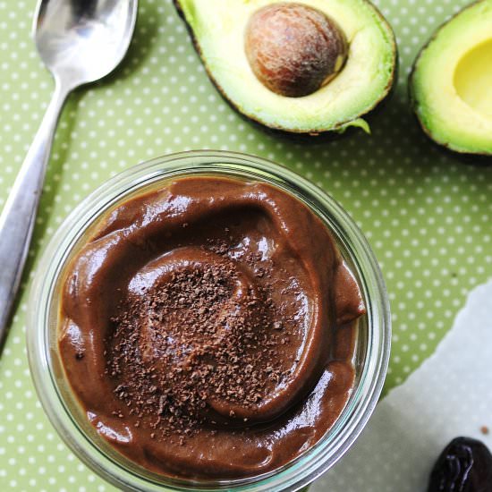 Avocado Date Chocolate Pudding