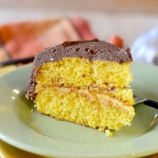 Marscapone Frosted Pumpkin Cake