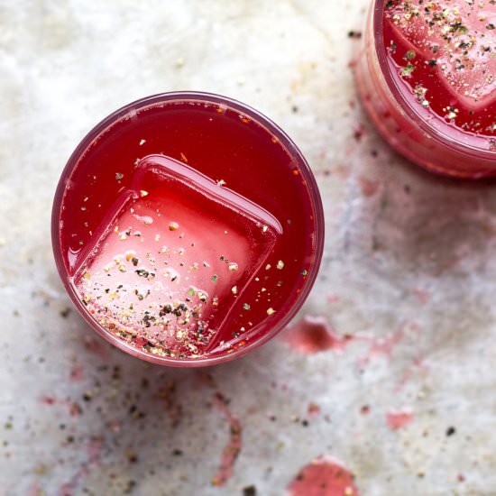 Black Peppercorn + Cranberry Shrub