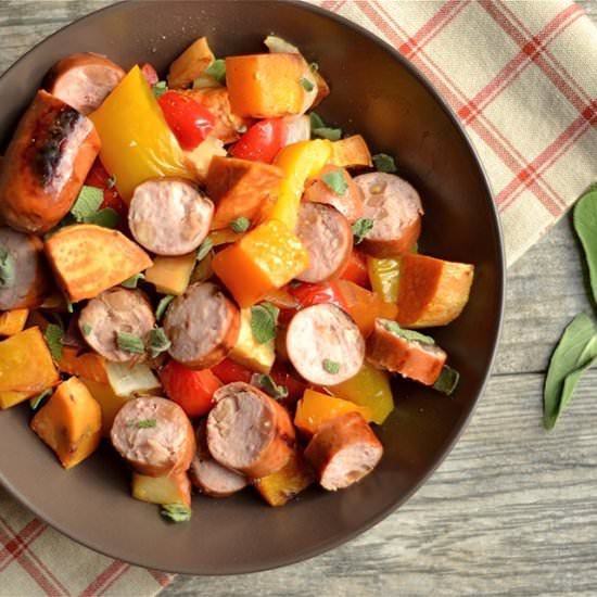 Roasted Vegetable, Apple, & Sausage