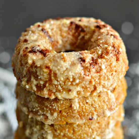 Cinnamon Glazed Pumpkin Donuts