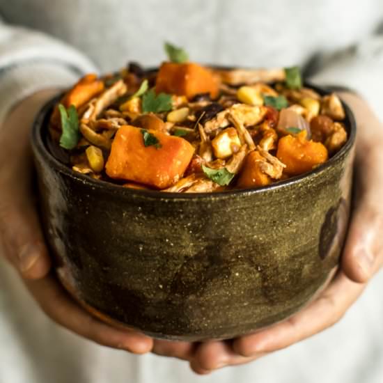 Slow Cooker Chipotle Chicken Chili