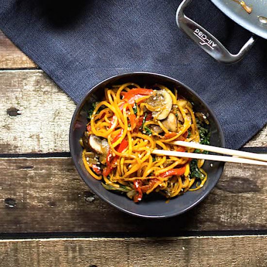 Butternut Squash Lo Mein (GF + V)