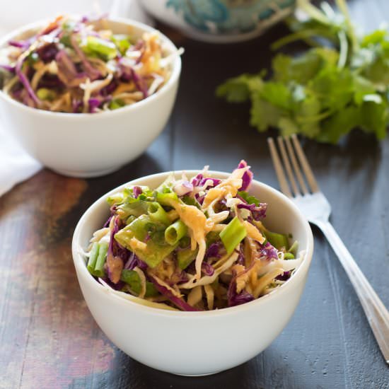 Asian Slaw w/ Peanut Ginger Dressing