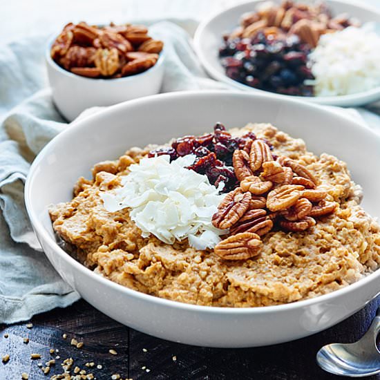 Crockpot Pumpkin Oatmeal w/ Quinoa