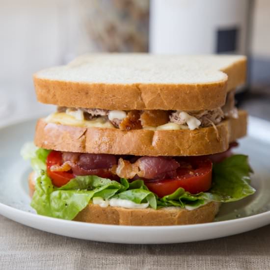 Duck Breast Club Sandwich