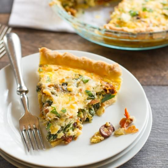 Veggie Mediterranean Quiche