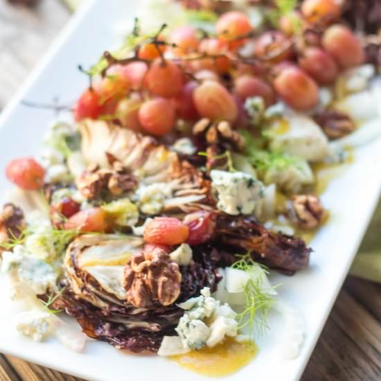 Roasted Grape + Radicchio Salad