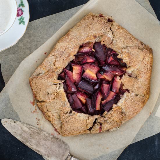 Plum Crostada with Cinnamon Rye Crust