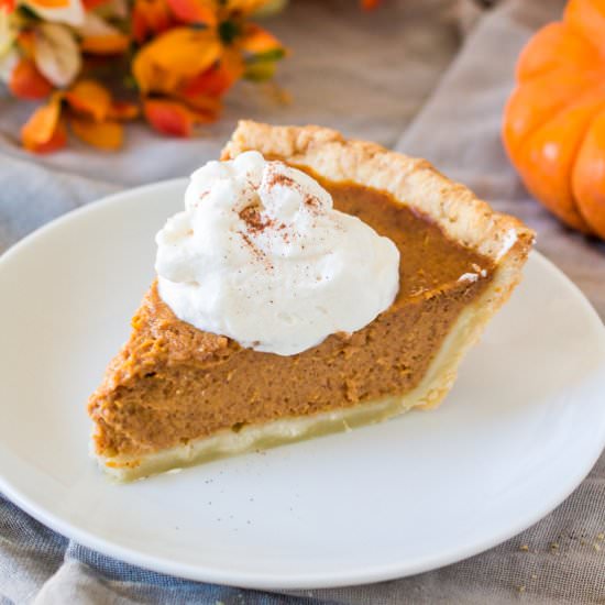 Pumpkin Pie with Maple Cream