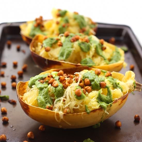 Pesto Spaghetti Squash