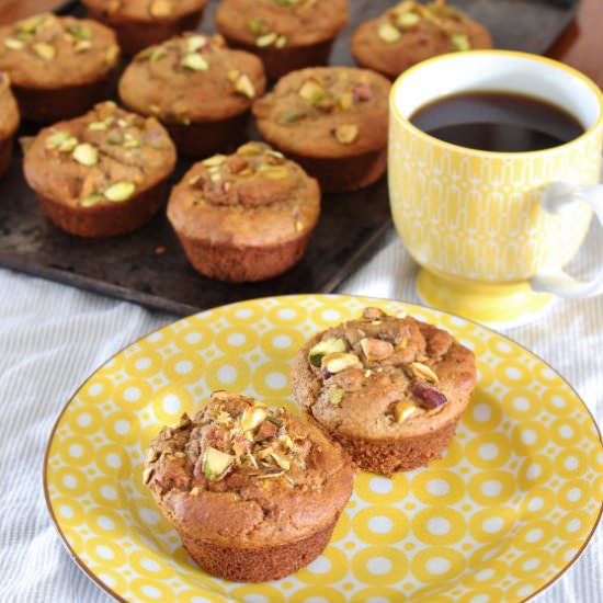 Pistachio Chai Muffins {gf}