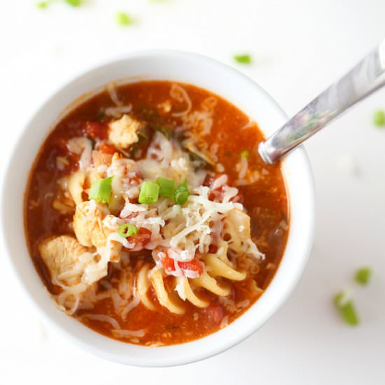 Butter Chicken Lasagna Soup