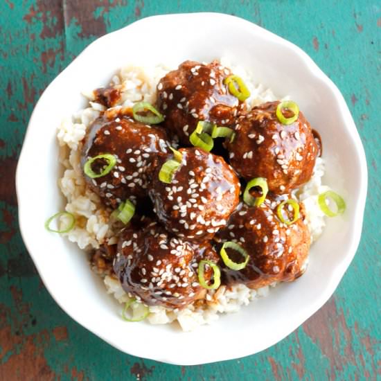 Asian Glazed Turkey Meatballs