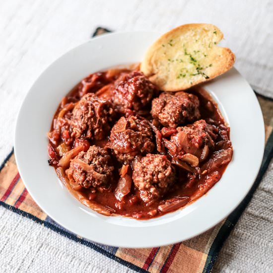 Braised Pork and Fennel Meatballs