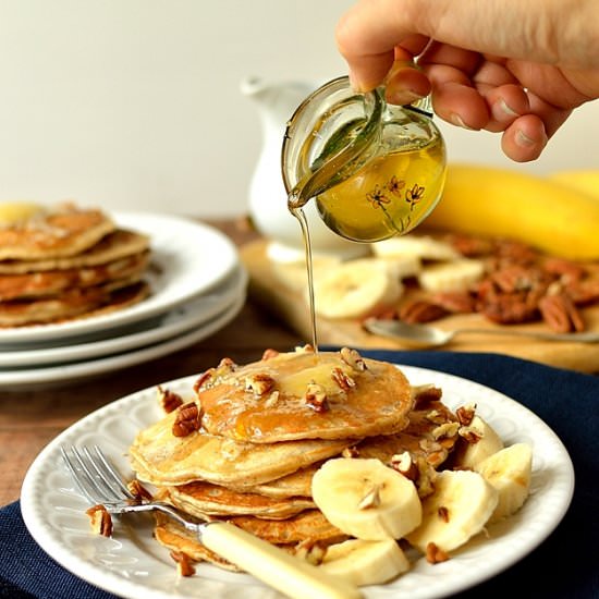 Banana Pancakes With Honey Butter