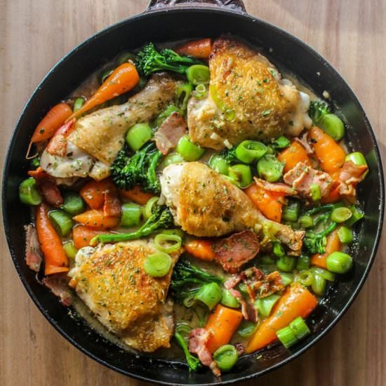 White Wine Braised Chicken