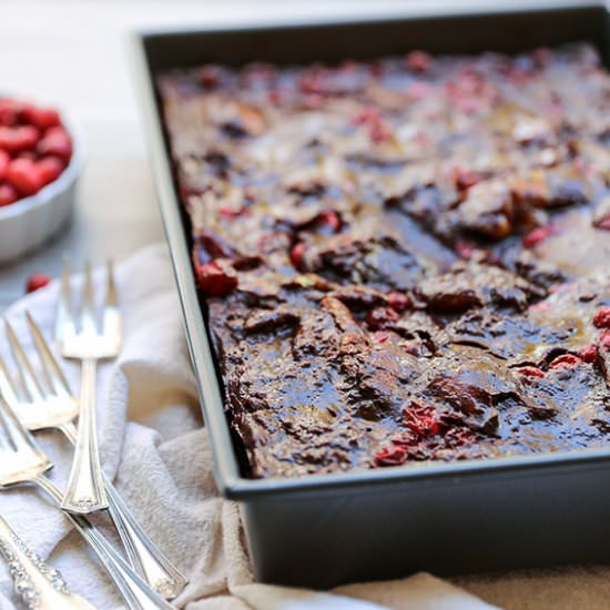Chocolate-Cranberry Bread Pudding