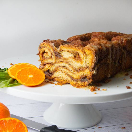Sweet Basil Bread with Orange Glaze