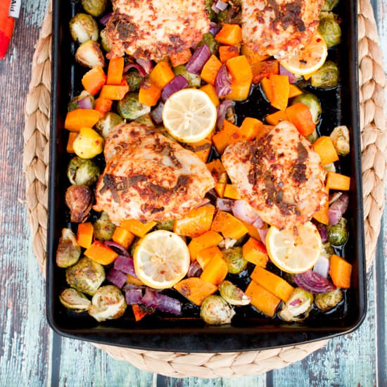 One Pan Roasted Chicken