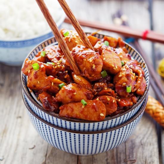 Easy Korean Sticky Chicken