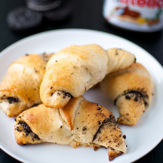 Oreo and Nutella Stuffed Crescents