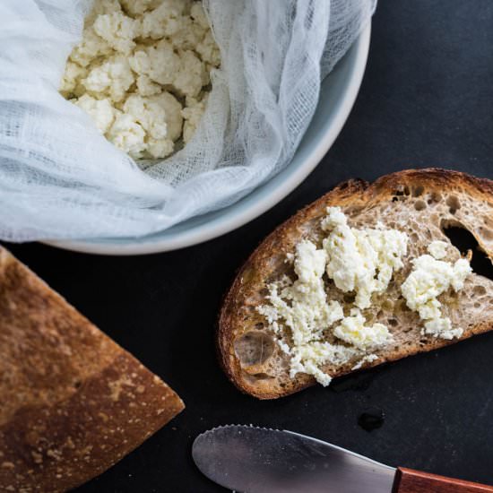 Homemade Creamy Ricotta & Sourdough
