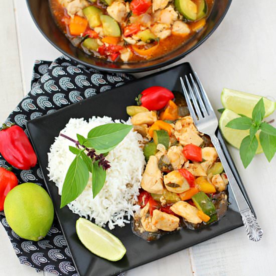 Thai Basil Chicken and Vegetable