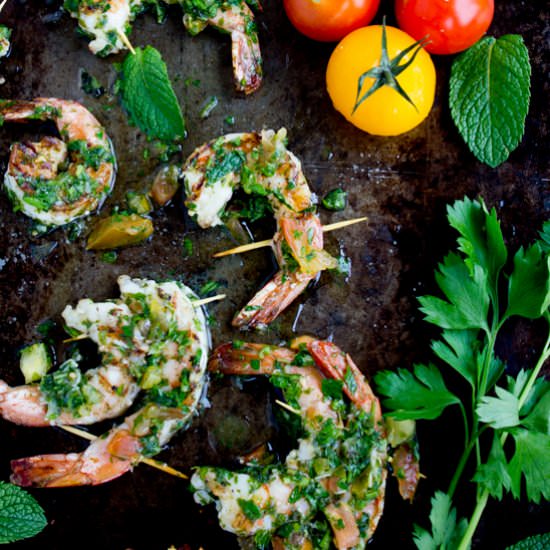 Grilled Shrimp w/ Chimichurri