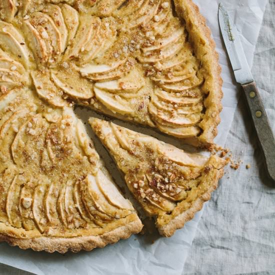 Apple Calvados Custard Tart