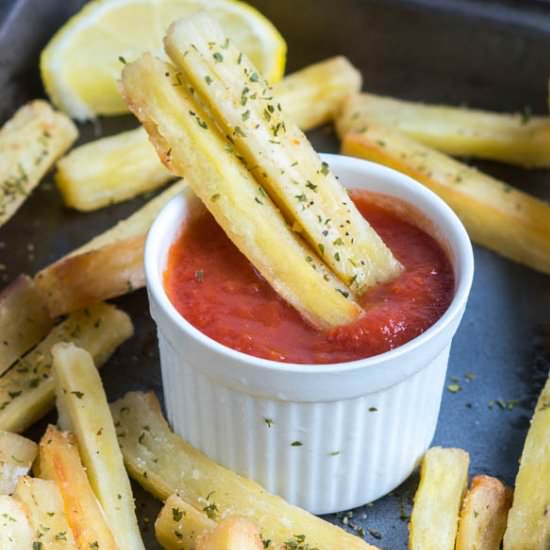 Oven Baked Crispy Cassava Fries