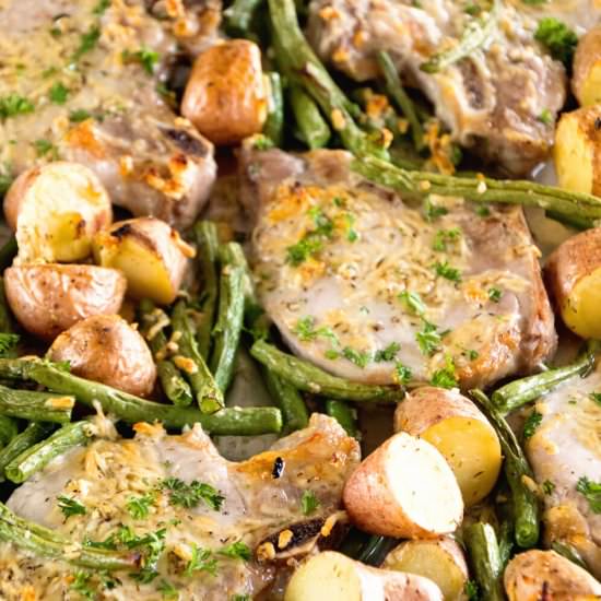 One Pan Parmesan Pork Chops